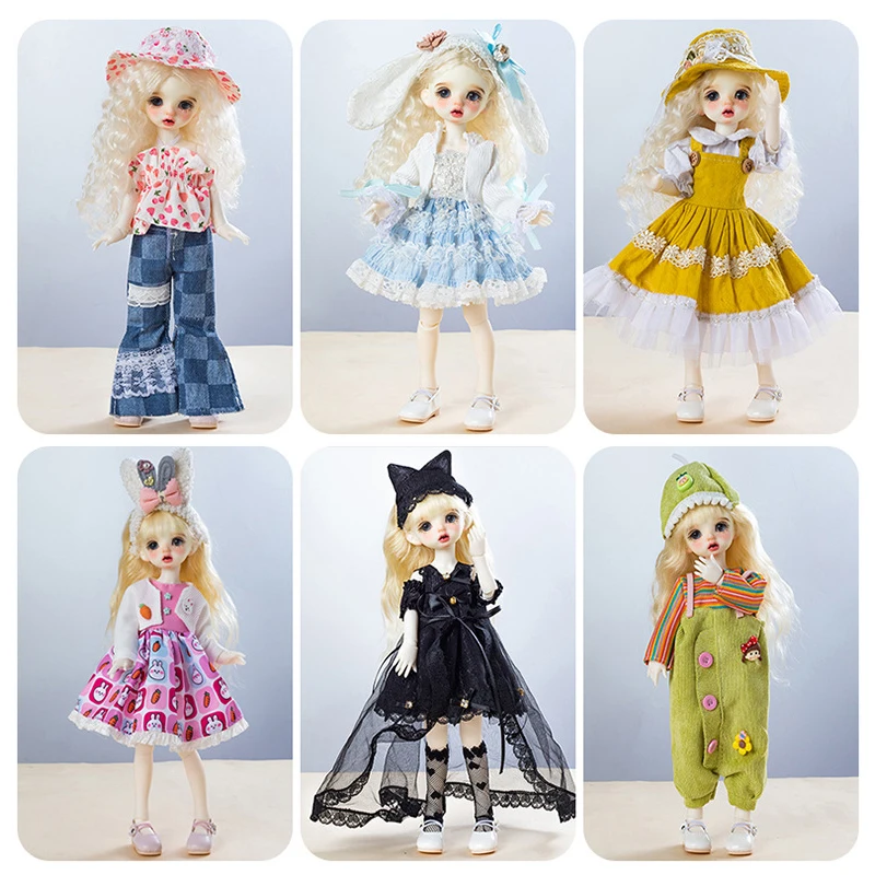 30CM BJD Poppenkleertjes Meisje Aankleden Make DIY Speelgoed Poppenhuis Accessoires Set Kinderen Humanoïde Pop Meisje Geschenken