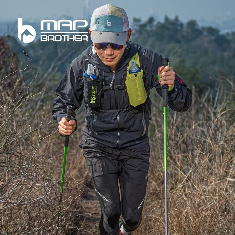 MAP BROTHER M3031 N-Pole Folding Quick Lock Trekking Poles Hiking Pole Race Running Outdoor Walking Stick 7075 Aluminum Alloy