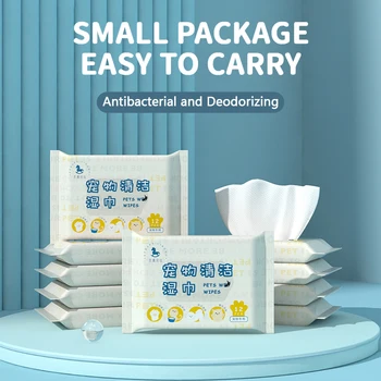 10 paket (120 adet) köpekler ve kediler için Pet mendil Pet bakım Pet sağlık ve temizlik koku giderici mendil hiçbir yıkama gerekli