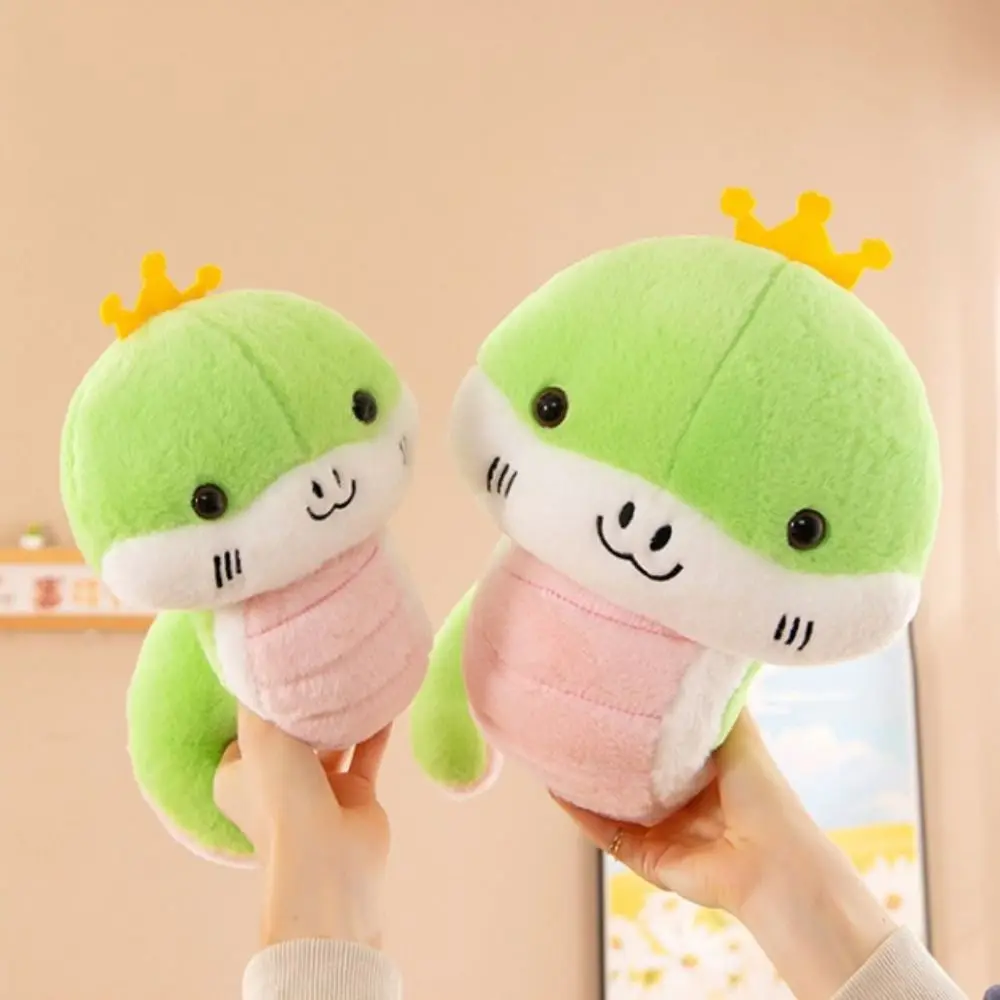 

Adorable Crown Snake Plush Toy PP Cotton Stuffed Animal Snake Mascot Toy Cute Cartoon Snake Doll Plushies Girls Toys