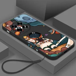 OnePlus Ace 3 Case Astronauts Silky Original Silicone Phone Case for OnePlus Ace3V Ace3 Nord CE4 Soft Case