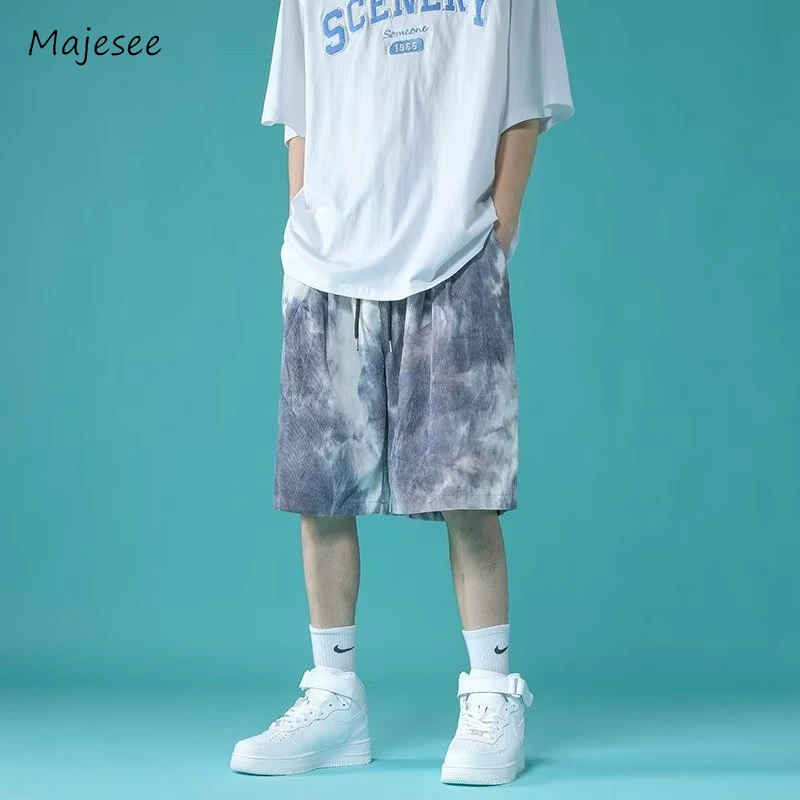 Casual Shorts Men All-match Japanese Style Loose Summer Fashion Chic Streewear Harajuku Knee Length Hip Hop College Simple New