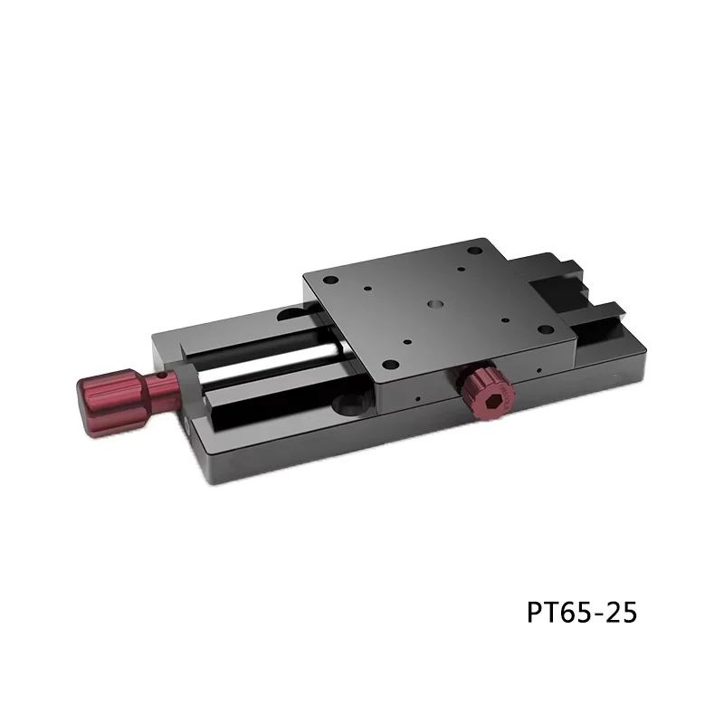 PT65 series dovetail groove direct drive Manual Linear Stage, one-dimensional manual fine-tuning sliding table