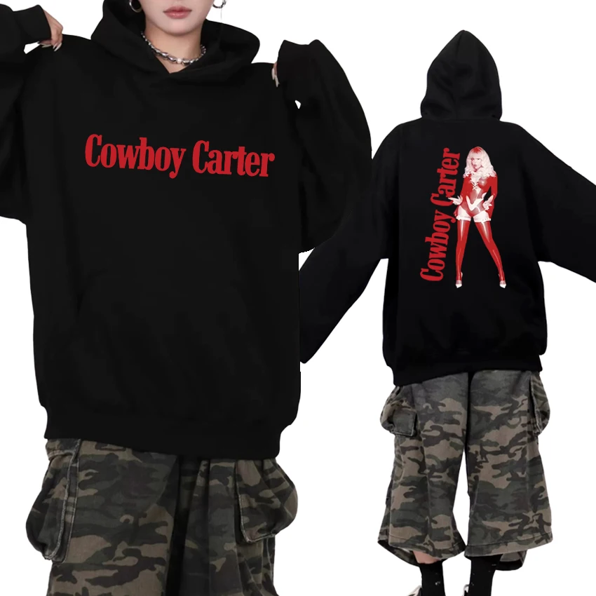 

Fashion Beyonce Cowboy Carter 2025 Double Sided printed Hoodies New Men women vintage Casual Sweatshirt Unisex Fleece pullovers