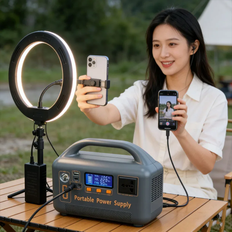 Portable Power Station 220V LiFePO4 192Wh 400W, Solar Generator, Mobile Power Supply, RV Emergency Power Supply, Solar Panel