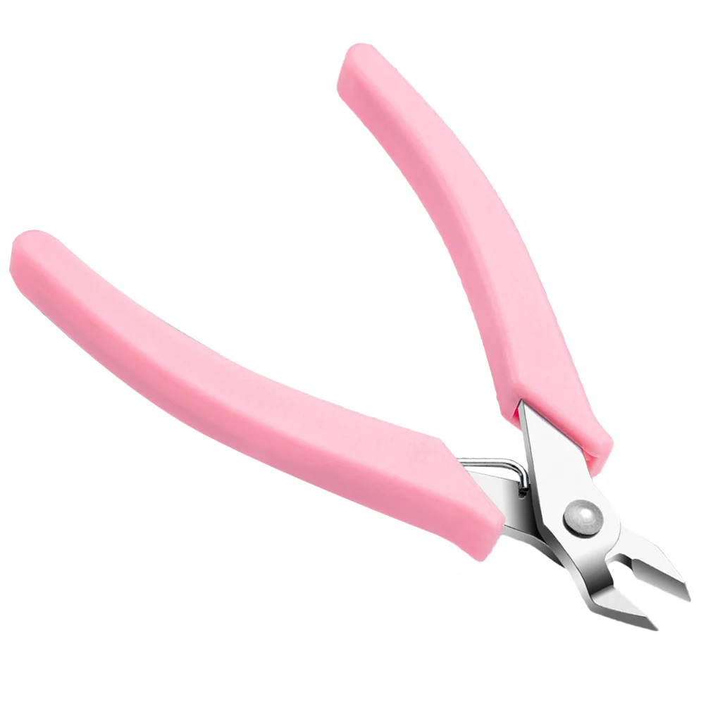 كماشة إزالة مجوهرات الأظافر من الفولاذ المقاوم للصدأ بمقبض غير قابل للانزلاق أداة مانيكير محمولة للنساء لمستلزمات فن الأظافر سلسلة المقص #2