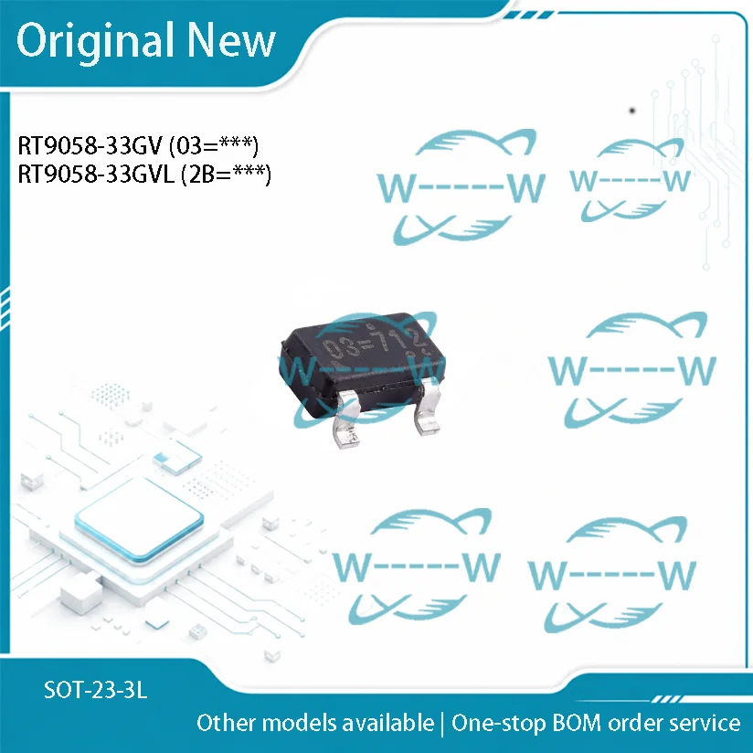 10-50 PCS) RT9058-33GV 03= RT9058-33GVL 2B= RT9058-33 RT9058 Linear regulator LDO SOT-23-3 IC CHIP