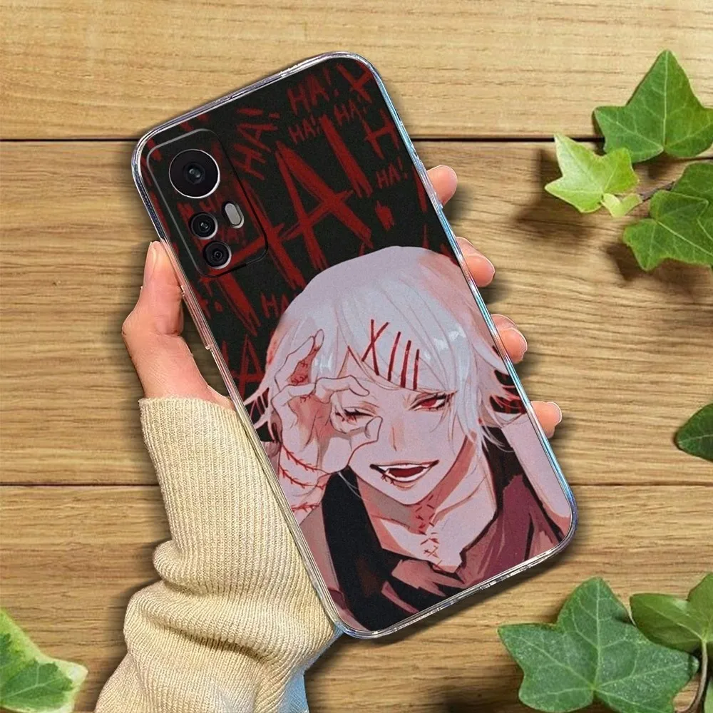 Anime JUUZOU SUZUYA Tokyo Ghouls Phone Case For Xiaomi 11 Redmi Note 11 5G 8T 9A 9 10T Note8Pro Note9 12SUltra Transparent Case