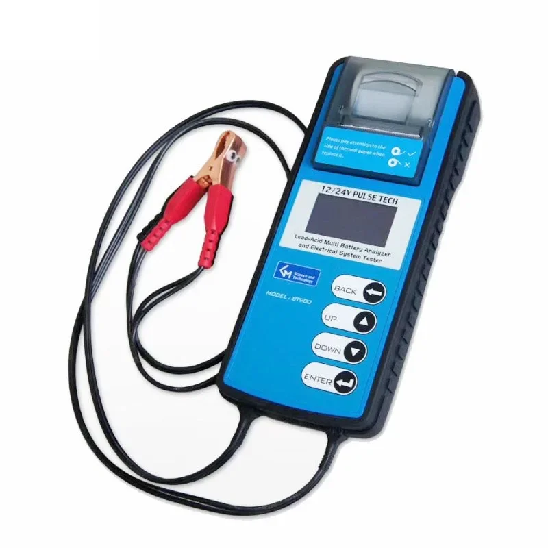 BT900 Car Lead Acid Battery Tester, 12/24V Battery Capacity,Internal Resistance & Health Detector with Thermal Printing Function