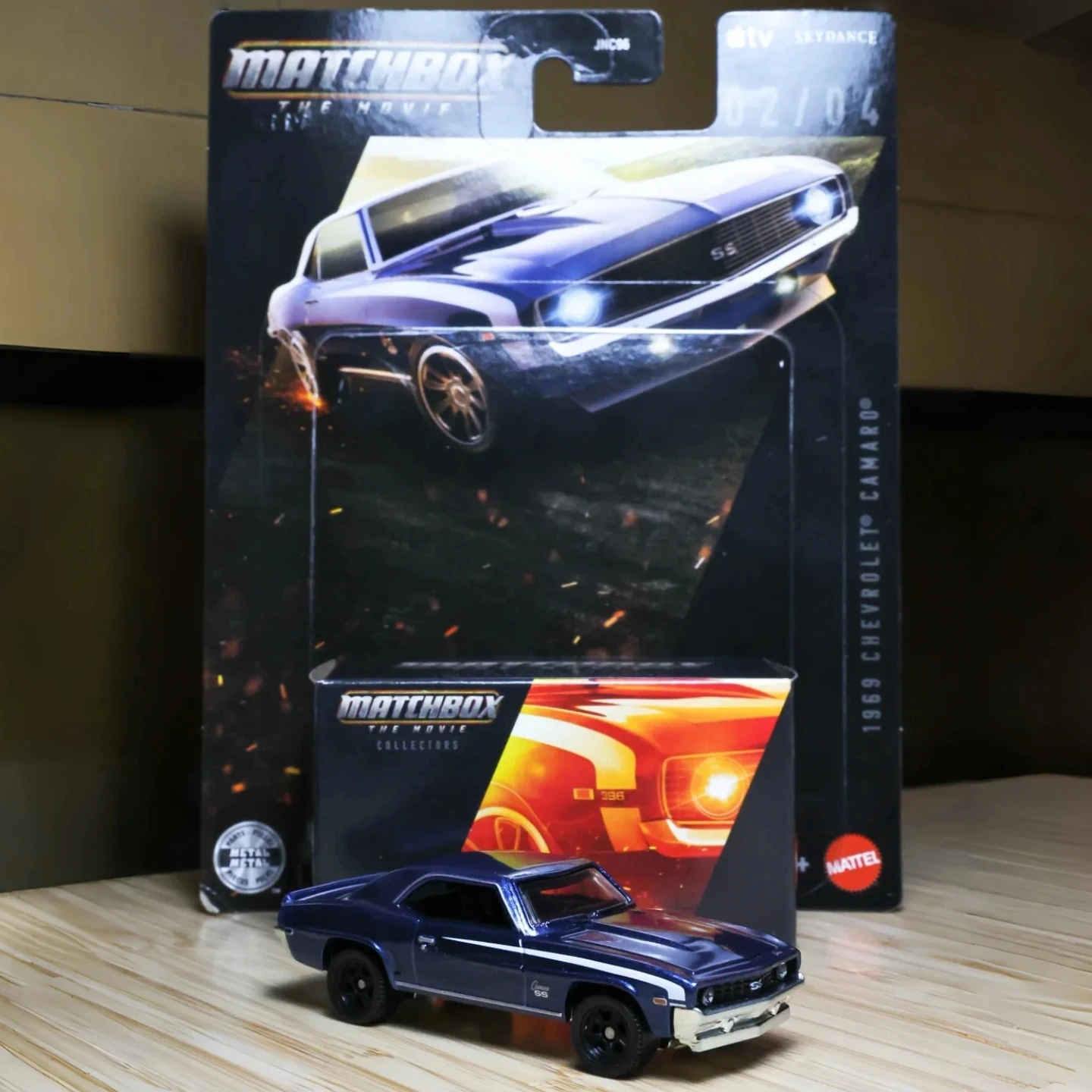 Matchbox 1969 Chevrolet Camaro Collectors Movie Themed Series Metal Base & Rubber Tires 1:64 Scale Collectible Toy Model