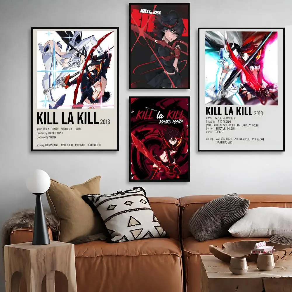 Anime Kill la Kill Poster  Character Print Japanese Graphic Streaming Film Style Wall Artwork Bedroom Decor
