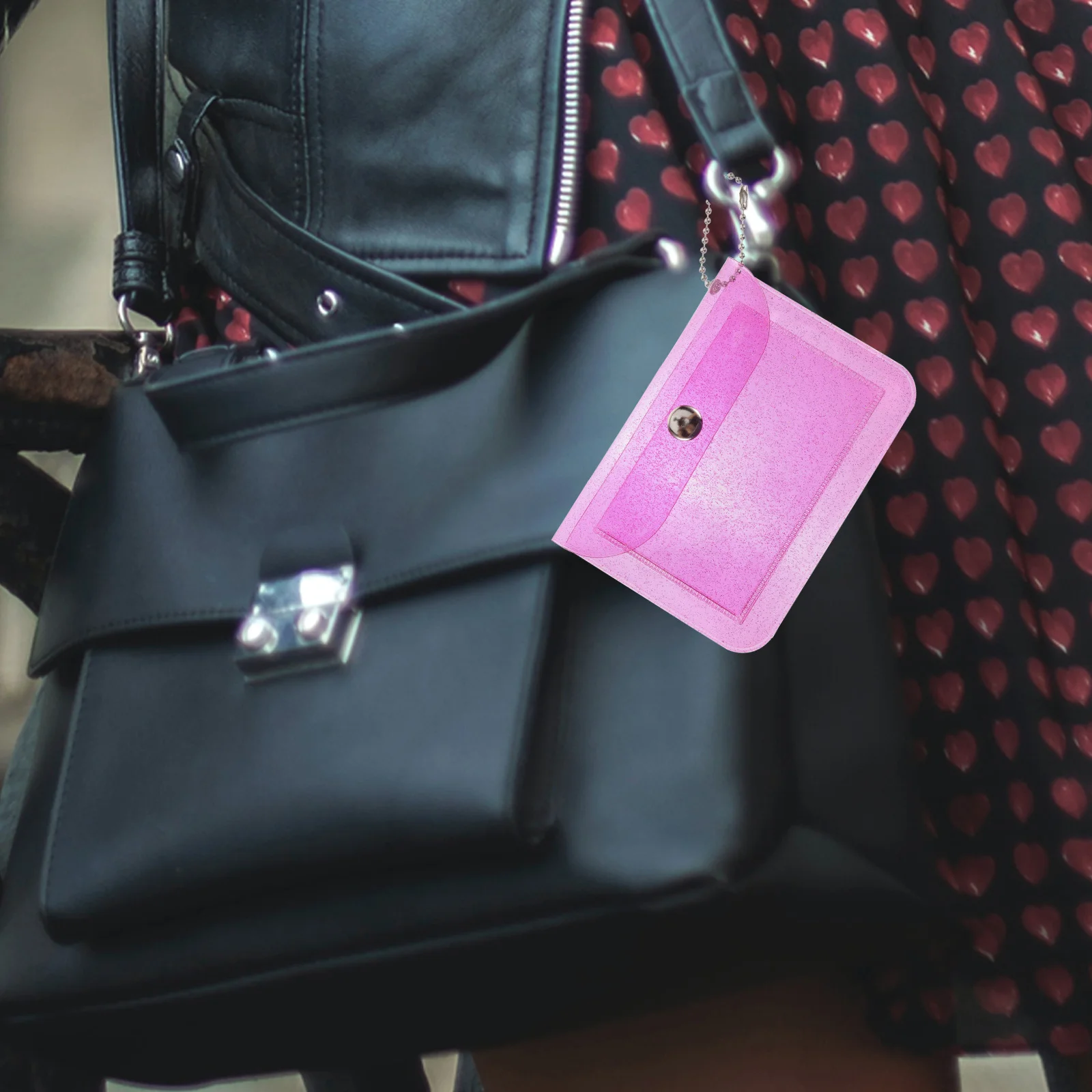 

Plastic Coin Pouch for Women PVC Card Holder Compact Small Wallet Organiser for Change Jewelry Photos Keys Cosmetics Button