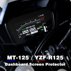 MT125 Dashboard Screen Protector R125 TFT Protective Film For YAMAHA YZF R125 Motorcycle Dashboard Film Anti-scratch Film 2023