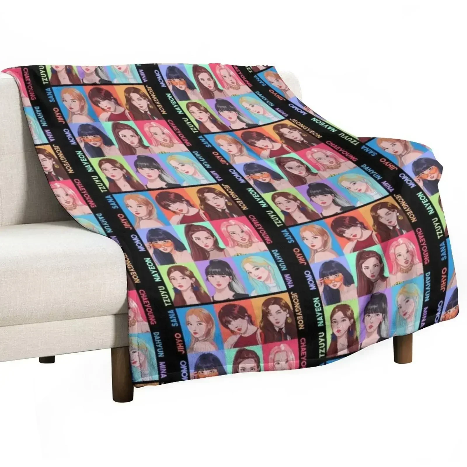 SHFKSJD TWICE BAKJF Throw Blanket for sofa Decorative Sofa christmas decoration Soft Big Blankets