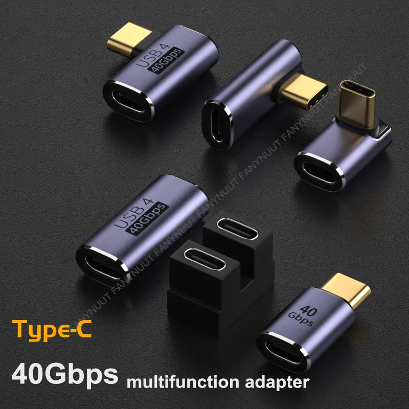 USB4.0 Thunderbolt3อะแดปเตอร์40Gbps OTG 8K @ 60Hz 100W 5A C USB C ถึง C ประเภท C Fast ชาร์จ USB C 40Gbps สำหรับ Macbook