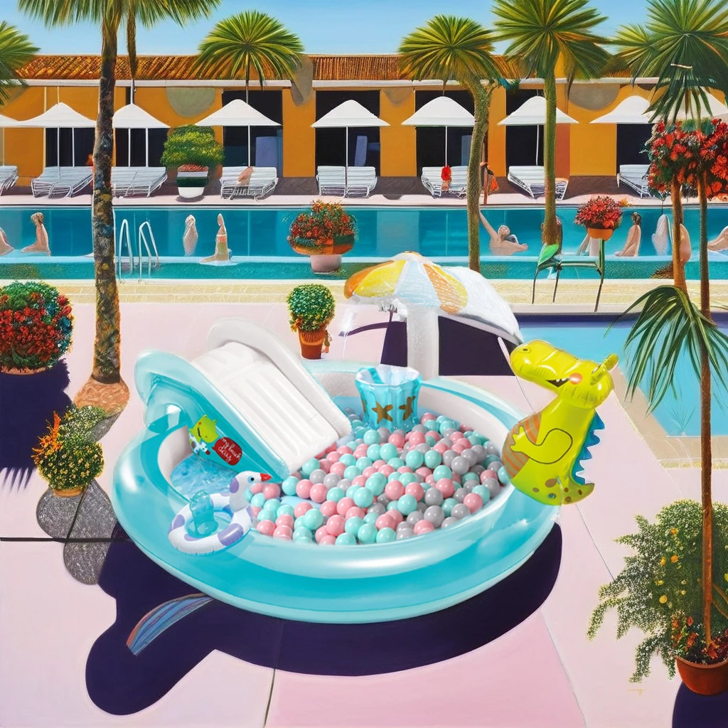 インテックス 57165 ゲーター プレイセンター インフレータブル キッズ スプレー ウォータープール PVC＆PC素材 スライド付き 子供用プール