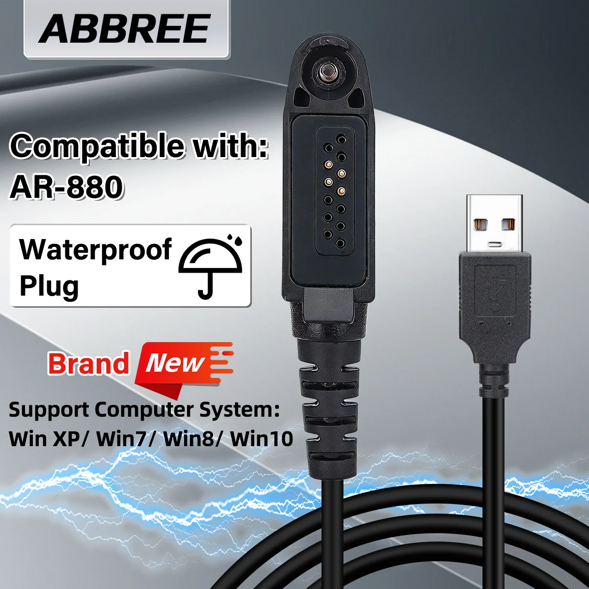 

ABBREE Original USB Programming Cable For AR-880 DMR Digital Walkie Talkie Ham Radio