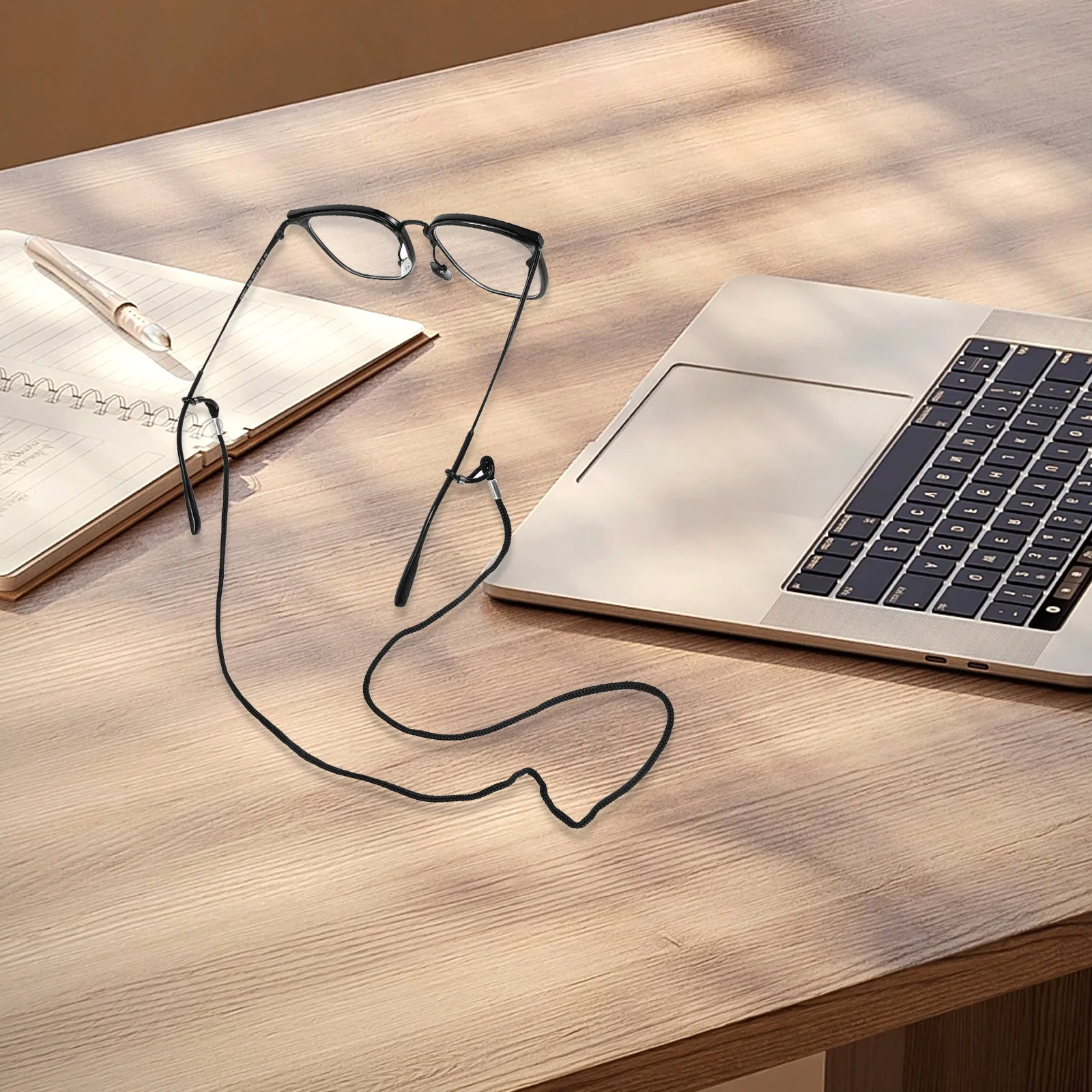 12Pcs Black Nylon Eyewear Cord Anti-Slip Scratch Resistant Eyeglass String Holder for Sunglasses Reading Glasses