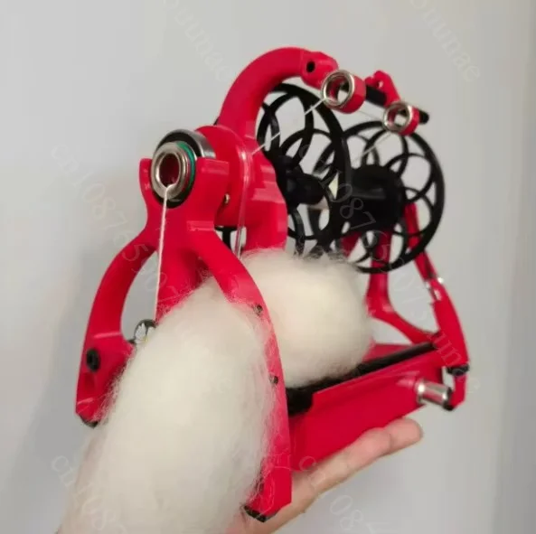 Portable Electric Mini Spinning Wheel, Variable Speed Forward & Reverse Yarn Maker for Wool, Fiber and Dog Hair