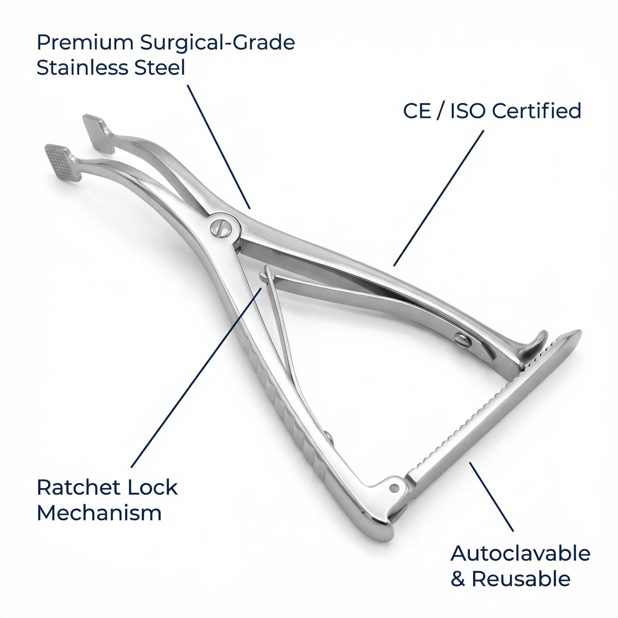 Orthopedic Surgical Instruments,Thin Square Blade Calcaneal Spreader,Factory Direct Supply