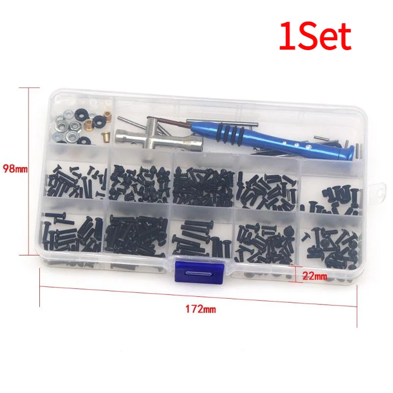 1Set For WLtoys 144010 144001 144002 124016 124017 124018 124019 RC Car Parts Metal Upgrade Retrofit Screw Tool Box‘