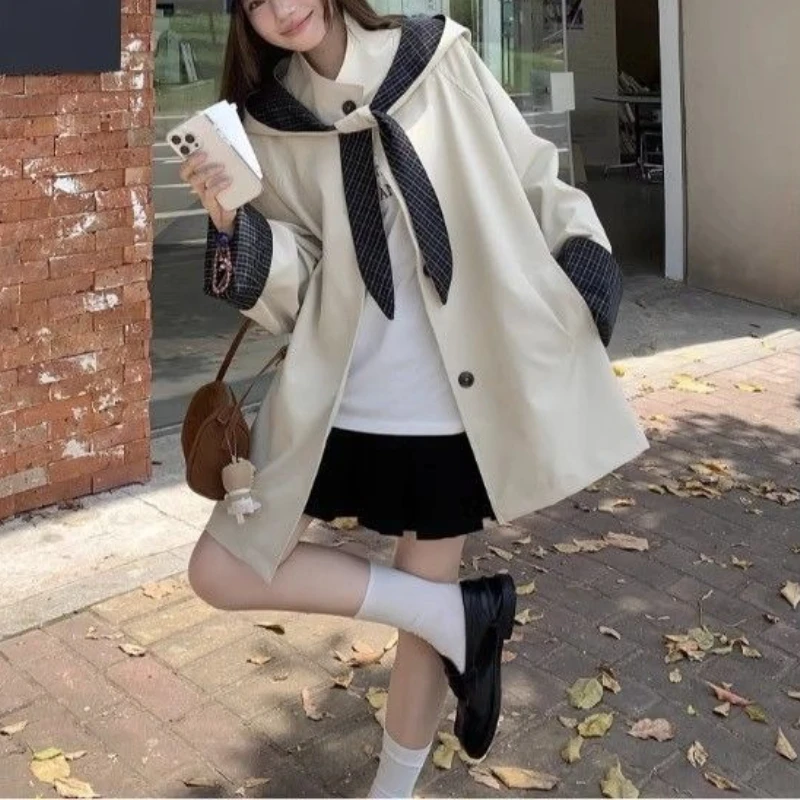 

Medium To Long Windbreaker for Women in Autumn 2025, New Style for Small People, Great Looking Jacket To Wear