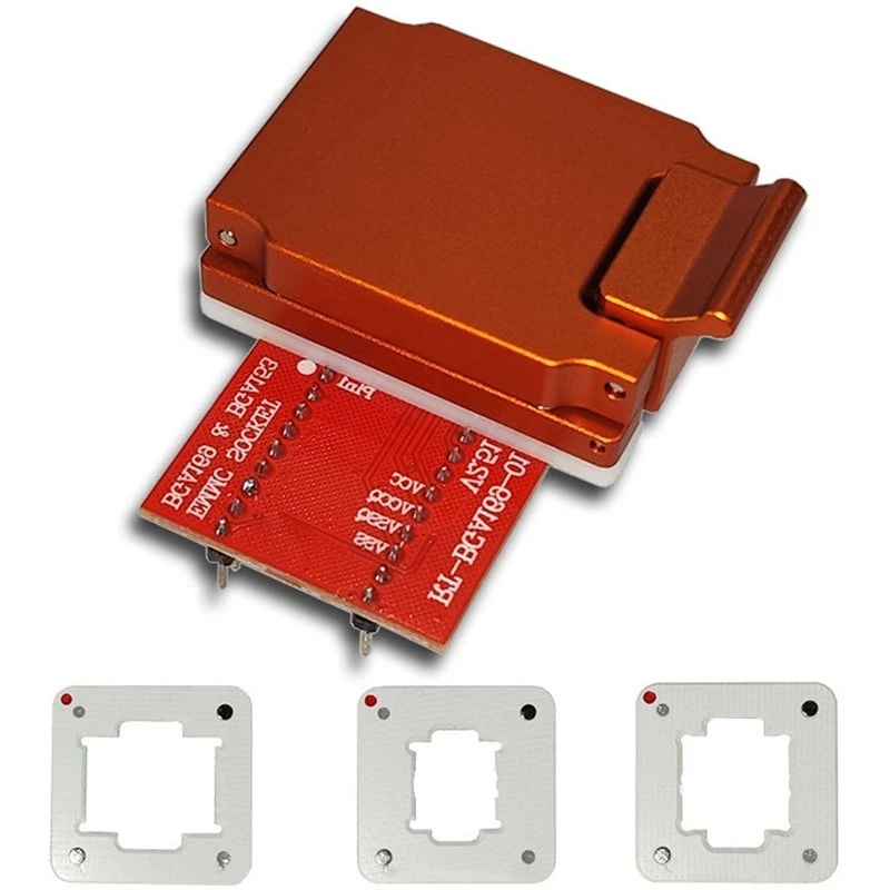 X64A-V2.51 For RT809H EMMC Read/Write Socket- Aluminum Alloy Spring-Pin Programming Design, BGA153& BGA169 Adapter Included