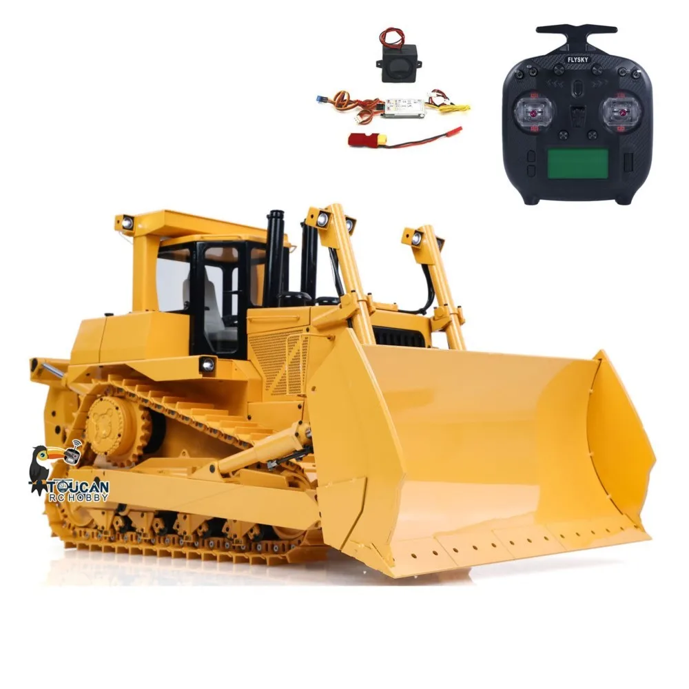 Metal 1/14 RC Hydraulic Bulldozer Model DXR2 Radio Control Dozer Cars Truck New Sound Module W/O Remote Controller Receiver Toys