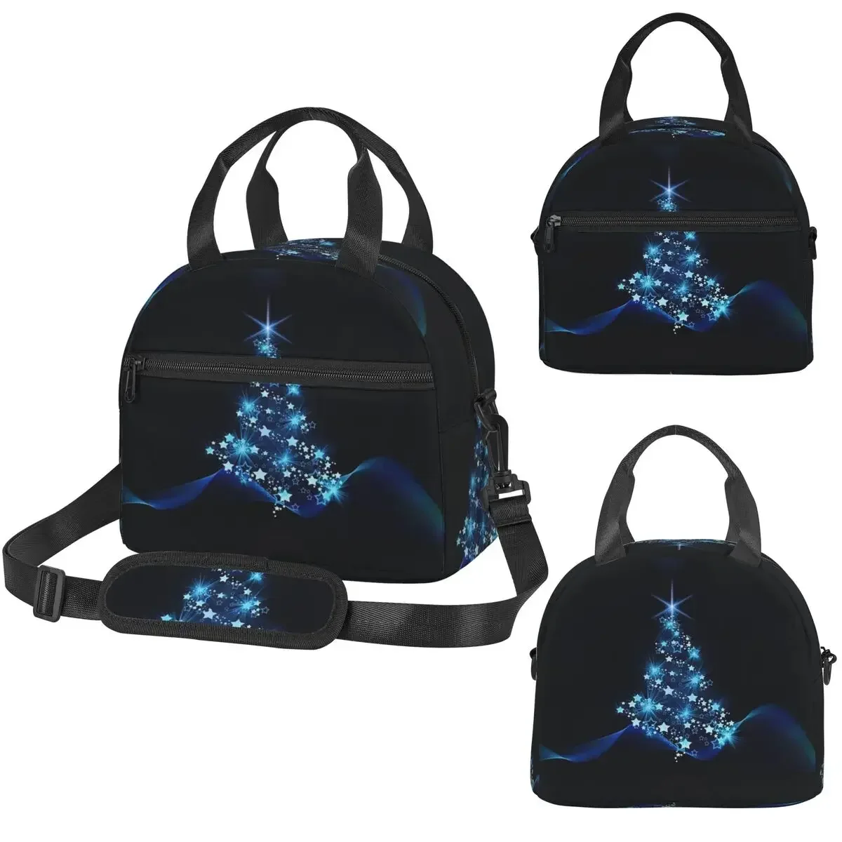 Christmas Tree, Christmas, Lights Insulated Lunch Bag for Women Office Cooler Thermal Box Tote Portable Lunch Boxes