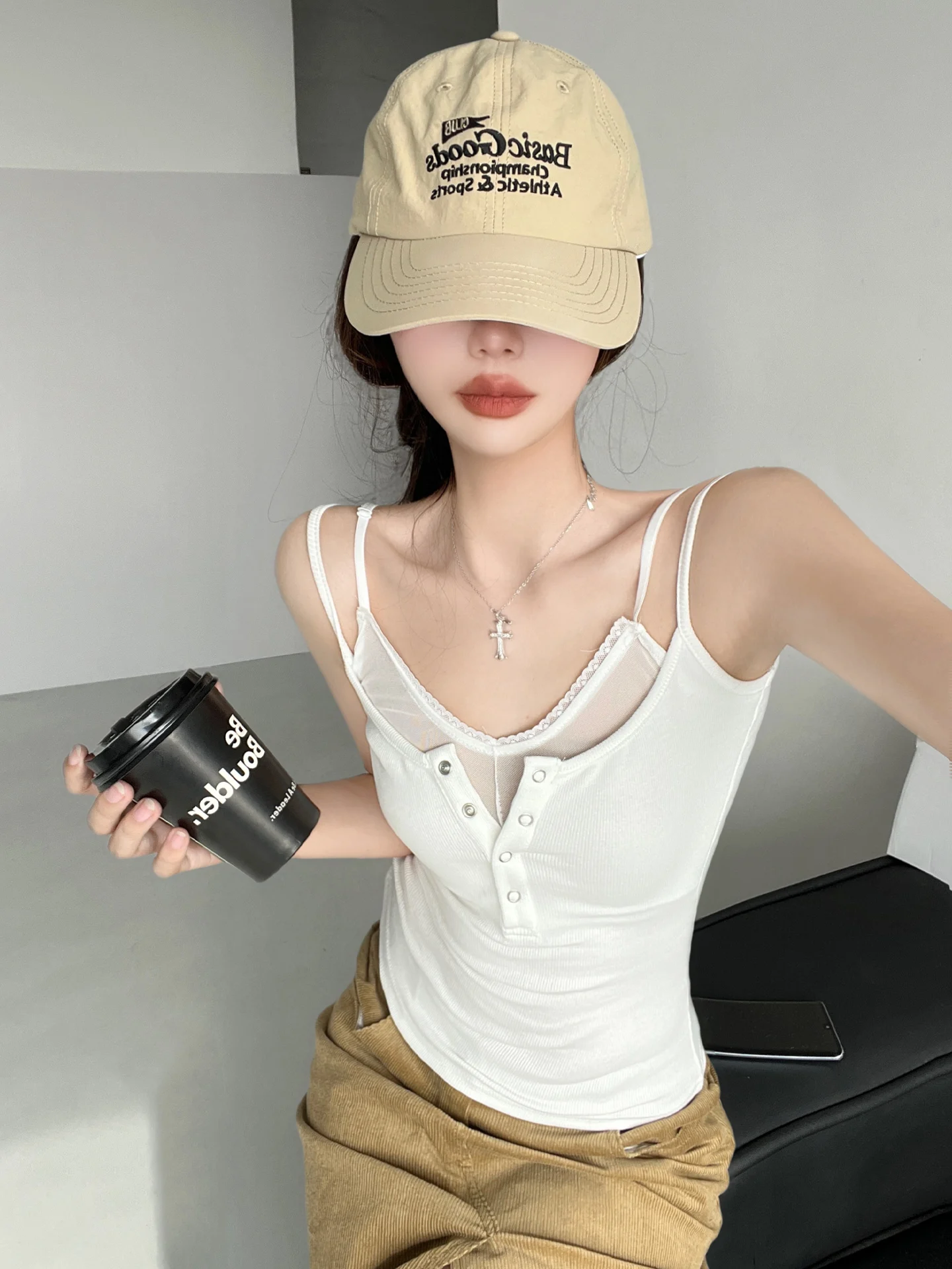 

Универсальная женская майка Pure Desire с белой кружевной отделкой Me в стиле пэчворк, внутренняя одежда, праздничная верхняя одежда ort Sve