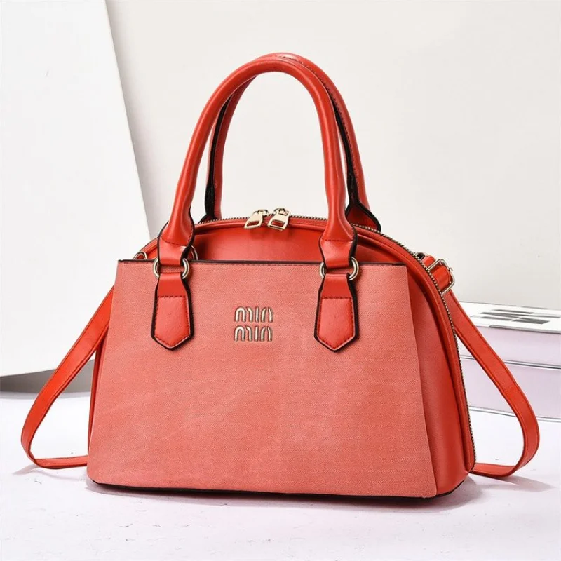 

Premium Leather Satchel Bag - Vintage Inspired Shoulder Purse With Brass Hardware & Multiple Interior Pockets