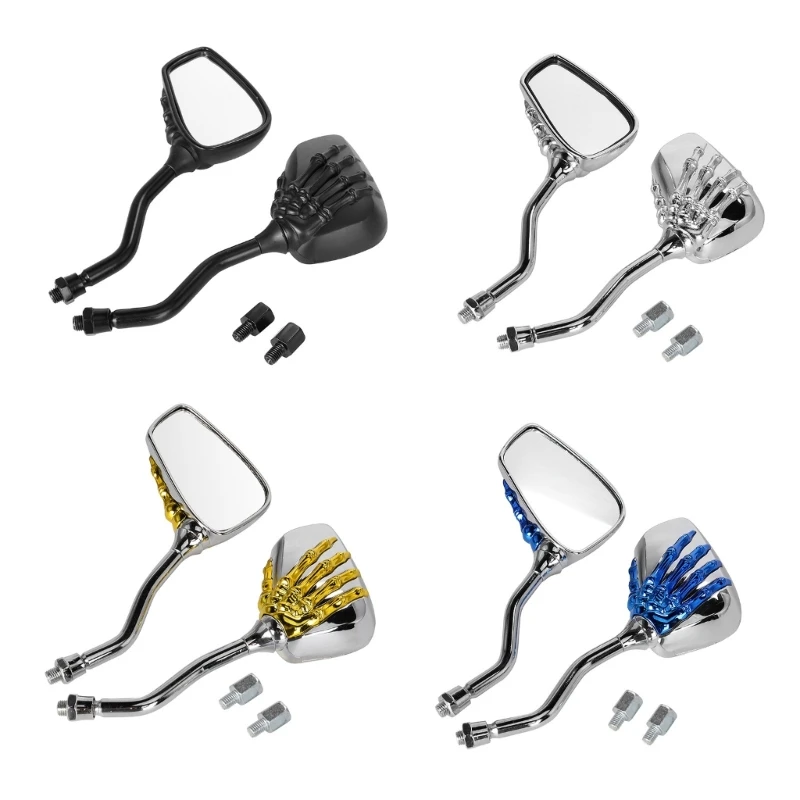 H7BD Upgrades Pair Skull Claws Motorbike Mirror With Not Scratch Lens & Universal 8Mm to 10Mm Thread for Safe Travel
