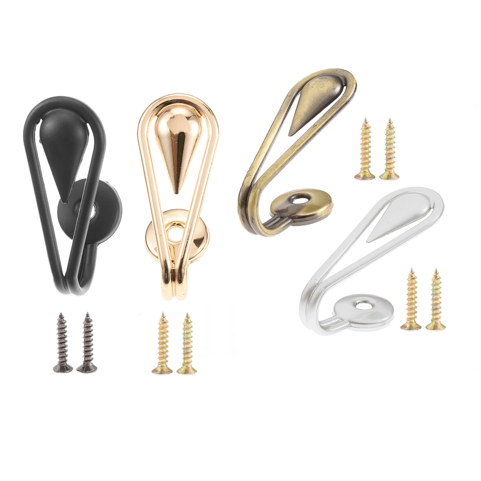2pcs Curtain Tiebacks Curtain Holder Wall Hooks Hanger Storage Rack Window Curtain Drapery Tieback Door Tassel Hook with Screws