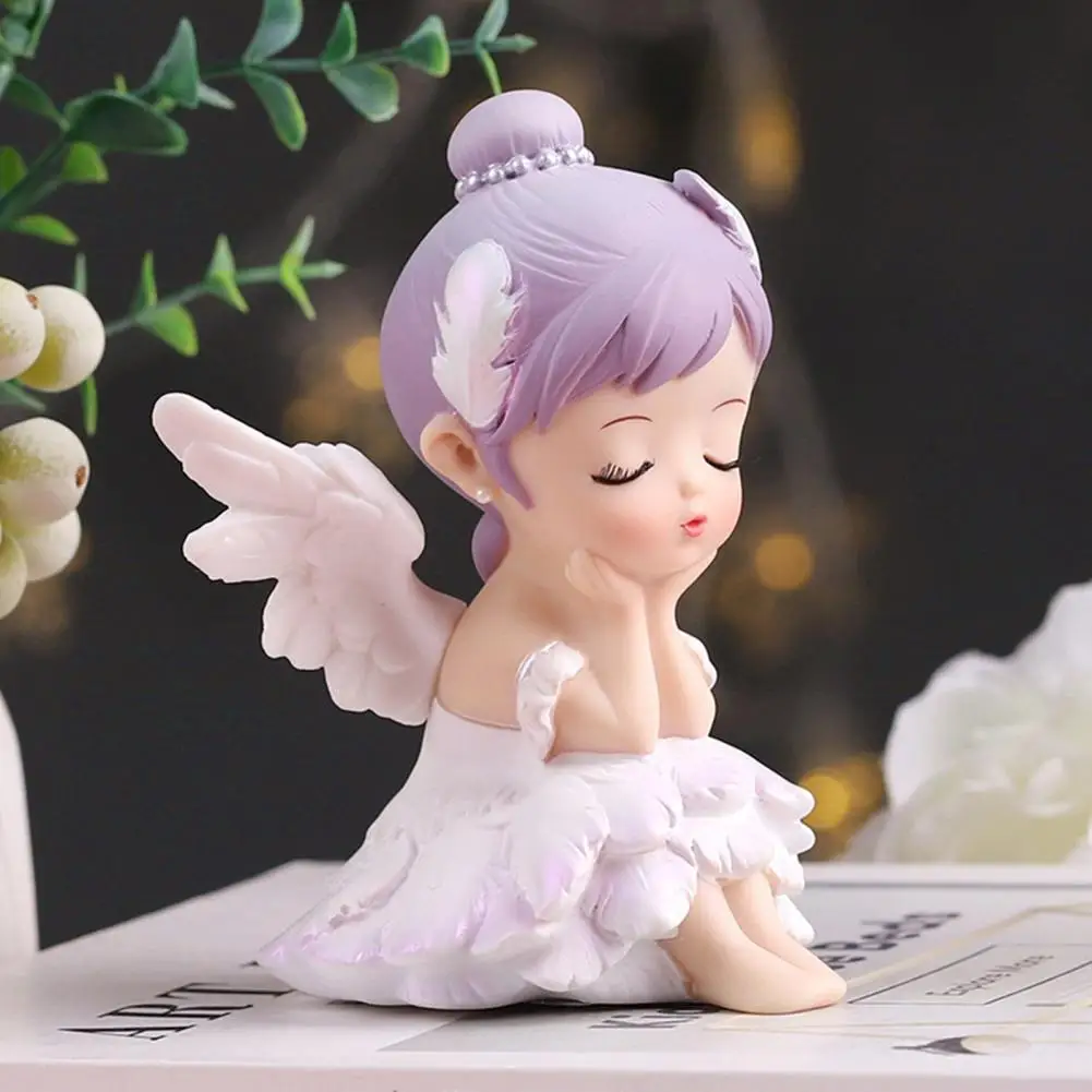 Fashion Angel Figurine 3 Styles Girl Figure Colorfast Cartoon Desktop Ornament Angel Figurine