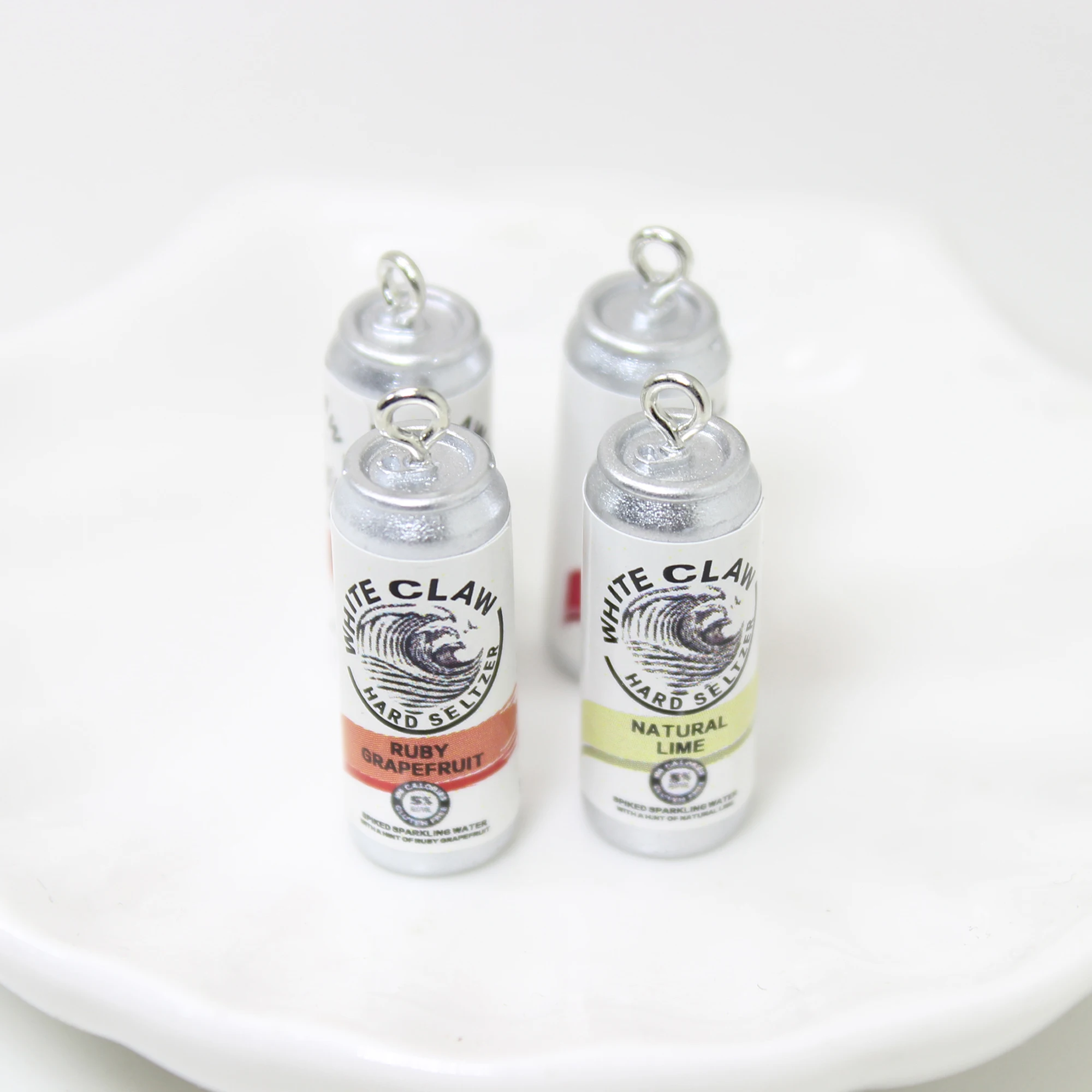 8Pcs/Lot Resin Simulation 3D Drink Can Charms Alcohol Pendant For Earring Bracelet Keychain Diy Jewlery Making