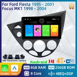 Multimediale da 9 pollici per Ford Fiesta 1995-2001 Focus MK1 1998-2004 Autoradio 2 Din Android Stereo Carplay Autoradio Unità principale Auto