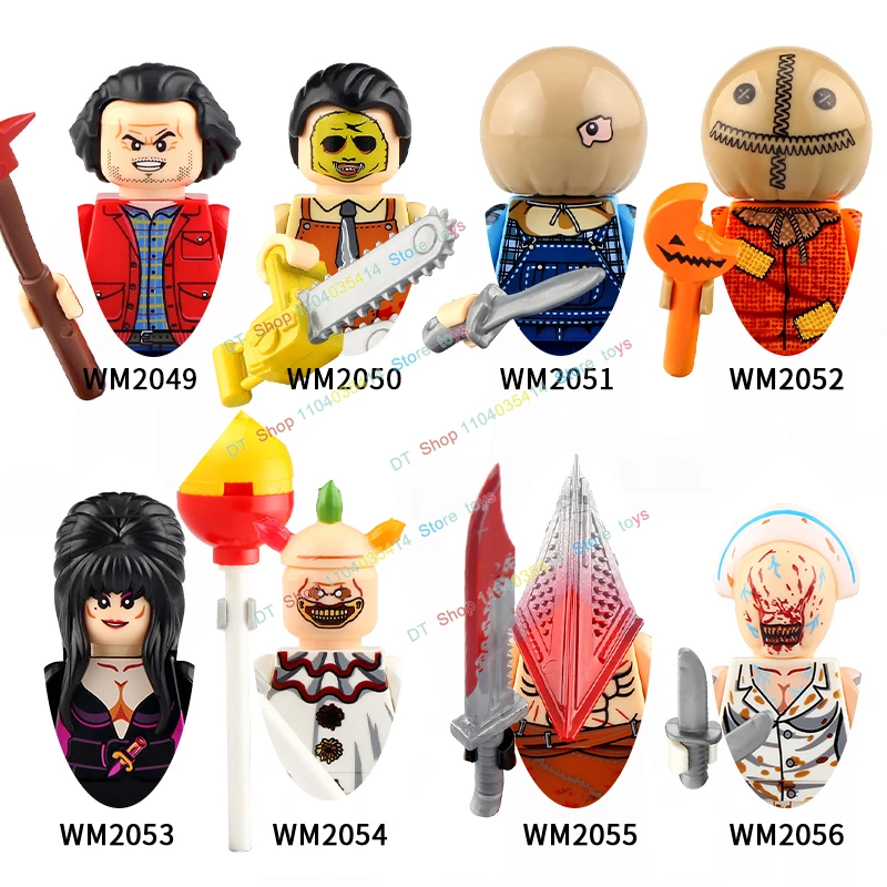 NEW Halloween Horror Movies Series Clown Building Blocks Figures Accessories MOC Toys For Children Gift N117-124 WM6101 WM6102