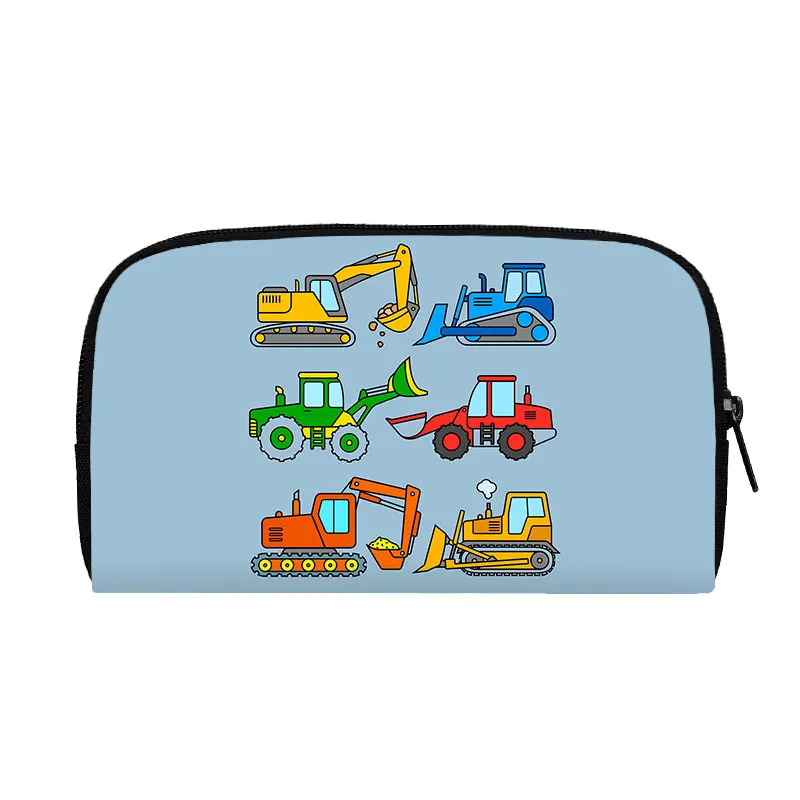 Cartoon Firetruck Car Excavator Tractor Print Wallet Women Causal Purses Money Card Coin Bag Phone Holder Long Storage Bags Gift