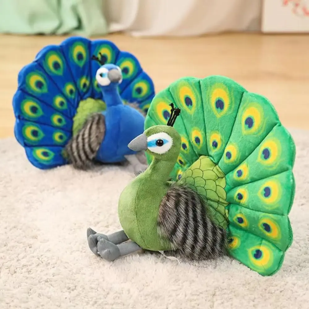 

Spreads Tail Peacock Plush Doll PP Cotton 30cm Simulation Peacock Plush Toys Soft Cute Baby Peacock Plush Toys Easter Gifts