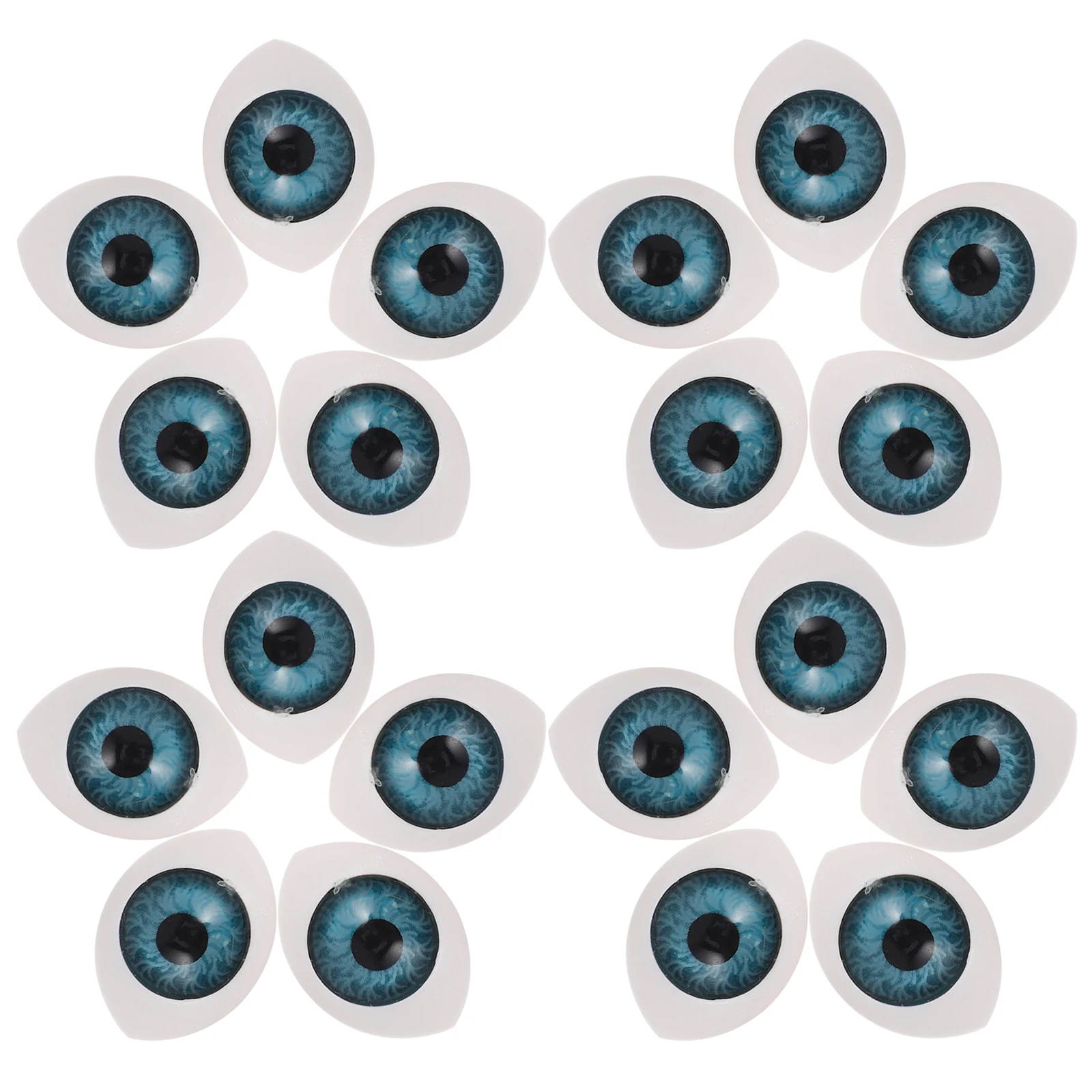 

100pcs Hemisphere Eyeball Acrylic Resin Crafts Eyes for Projects Stuffed Animal Fake Oval Eyes Realistic eyeball