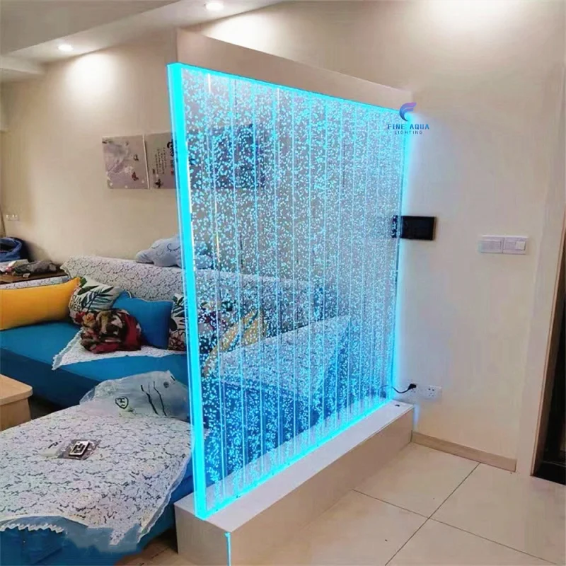 custom.Modern Custom Home Decoration LED Bubble Wall 16 Color Acrylic Panel Wall Partition Room Divider