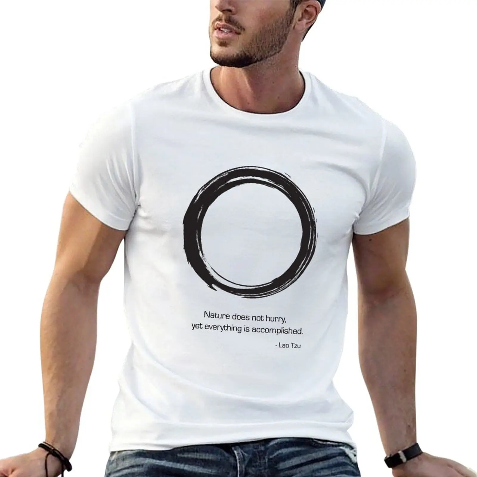 Zen Saying - Nature does not hurry T-Shirt funny costumes blue lock oversized t shirts for men