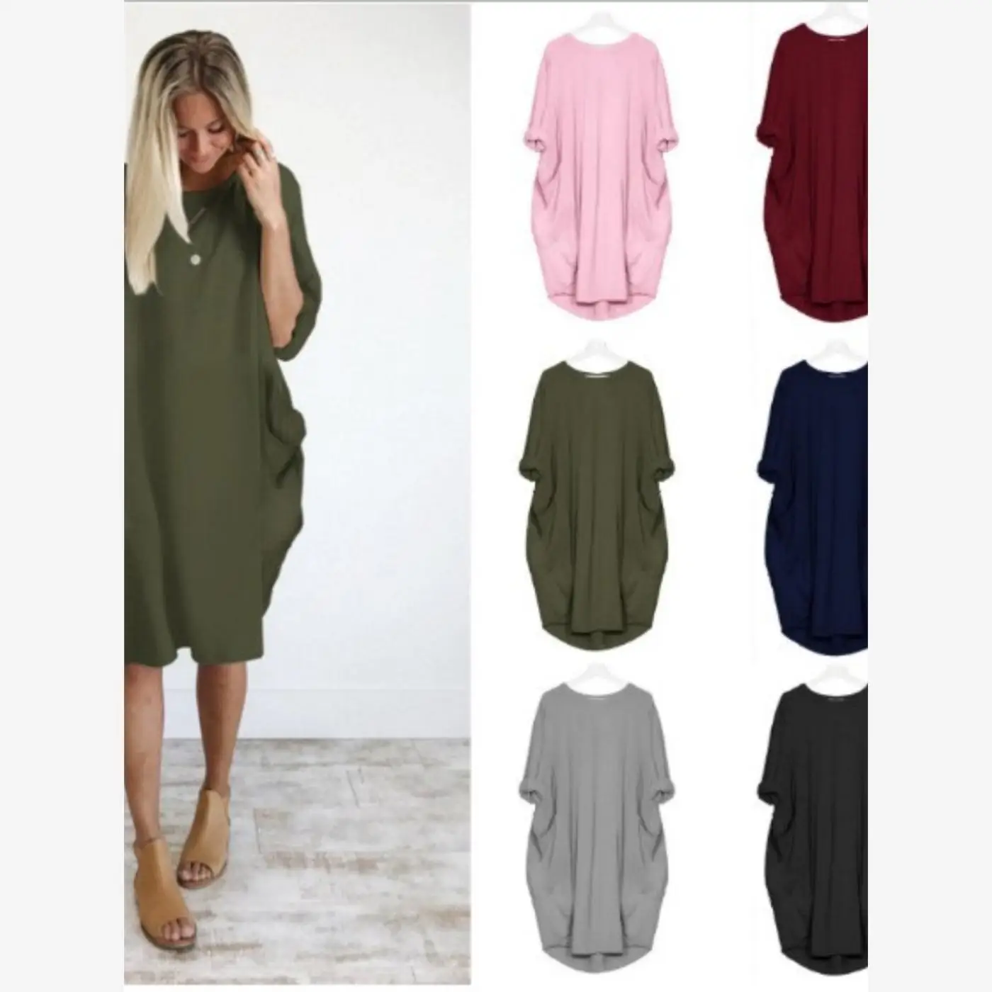 T-shirt ample décontracté pour femmes, chemisier Dr Lady, printemps été, jupe longue mi-longue, O-Ne