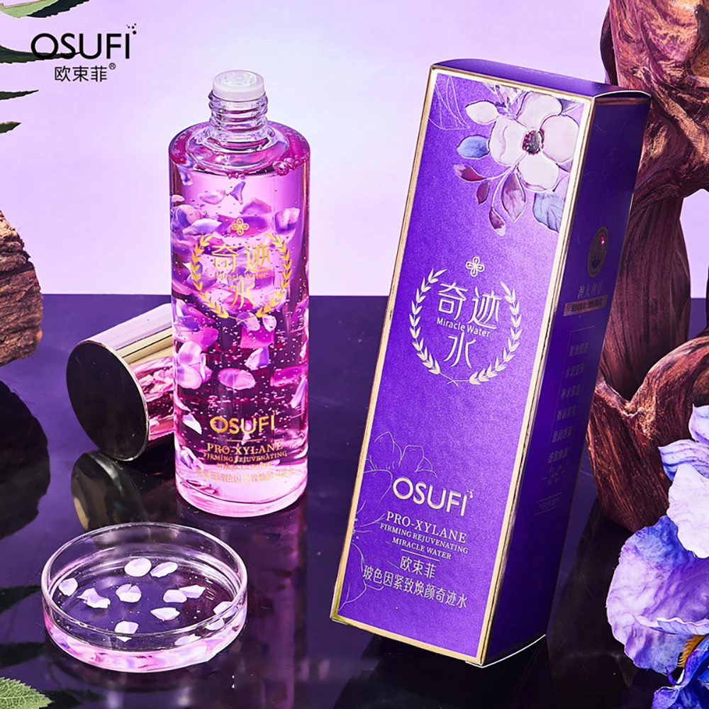 OSUFI Elastic Firming Filling Petal Essence Moisturizing Face Serum Brighten Skin Delicate Smooth Shrink Pores Skincare Products