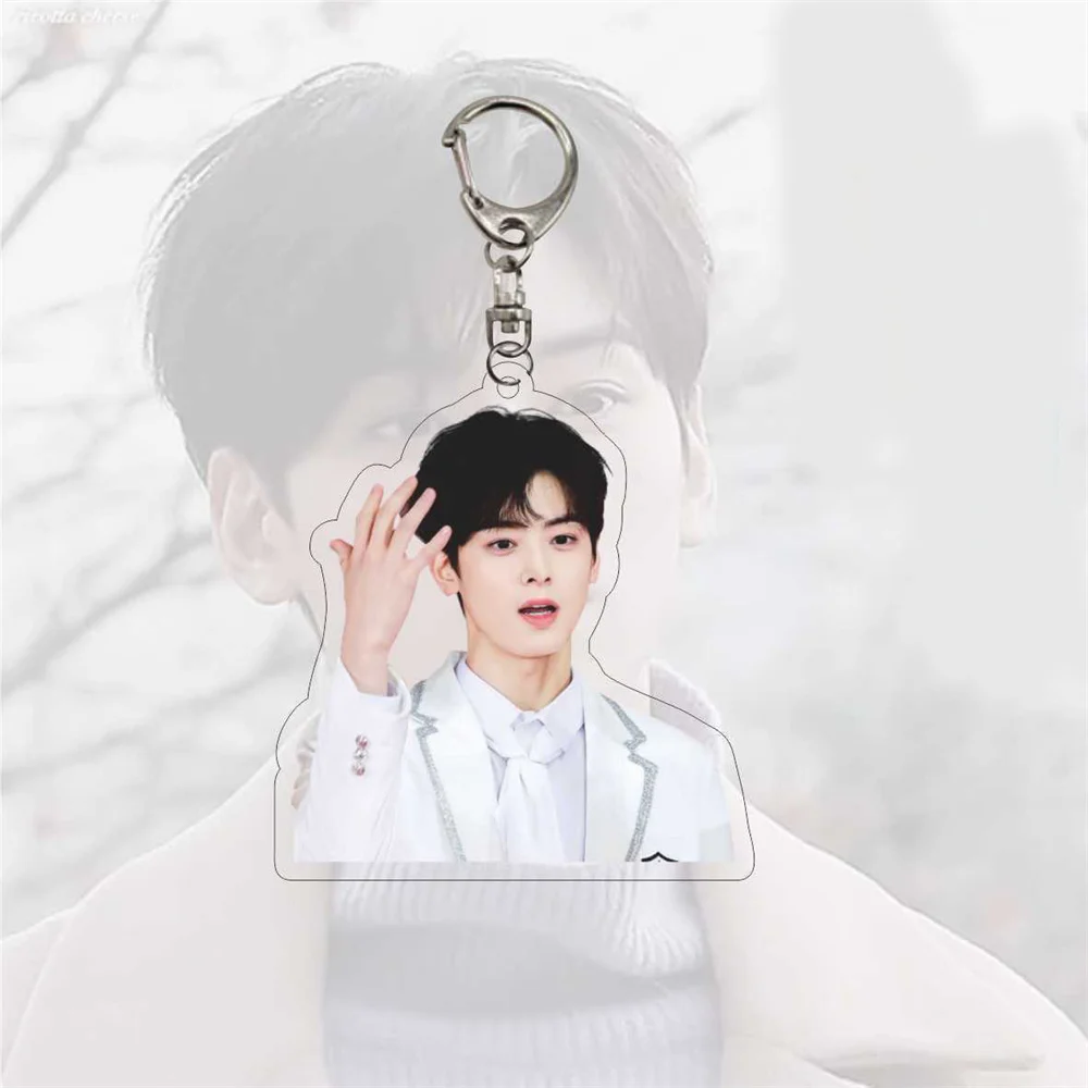 Kpop Cha EunWoo portachiavi Astro portachiavi accessori per borse portachiavi in acrilico di alta qualità ciondolo per regalo dei fan