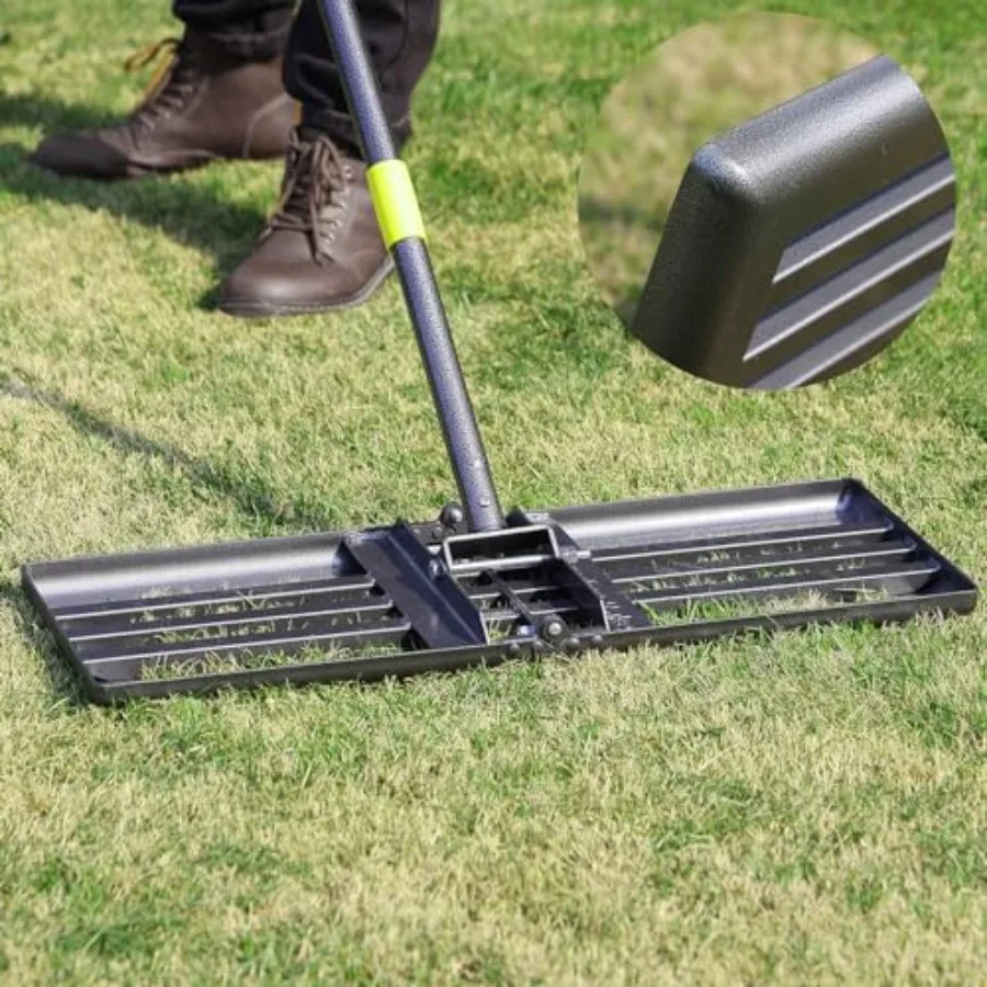 

Heavy Duty Levelawn Tool for Garden Level Soil or Dirt Ground Surfaces Easily 26" x 10" Ground Plate Steel Handle Length is 65