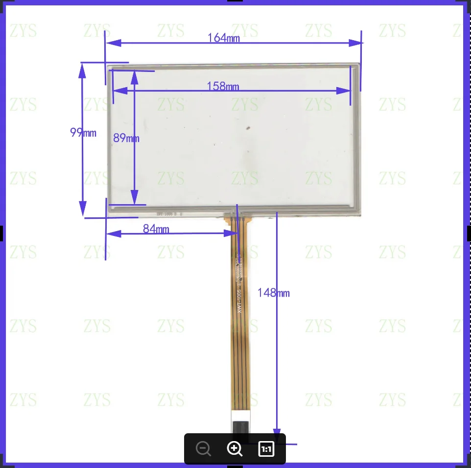 ZhiYuSun XWT1005  164mm*99mm  this is compatible  NEW 7inch 4 line For CarDVD touch screen  164*99MM panel  XWT 1005