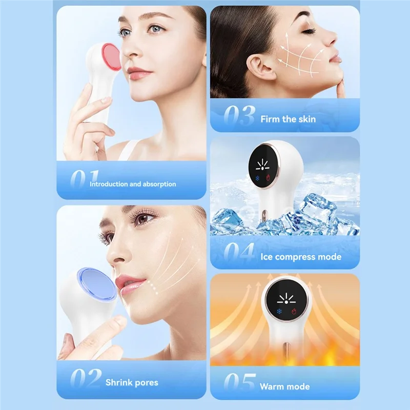 EMECE-Skin Care Facial Tool Electric Lifting Tightening Heat Cold Face Beauty Device Eyes Neck Double Chin Massager
