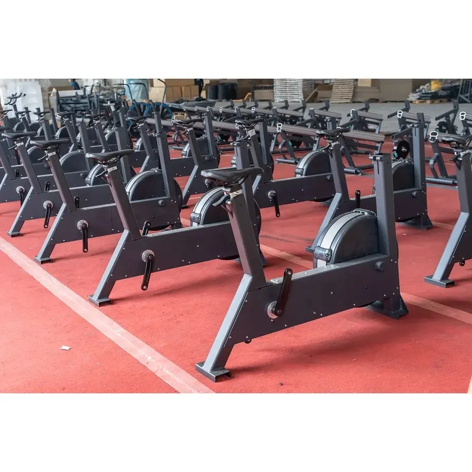 Commercial Gym/Home Fitness Spin Air Bike with Adjustable Wind Drag Resistance Portable Design Exercise Fan Bike