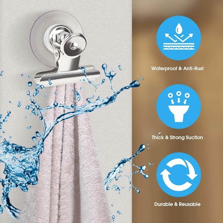 Suction Cup Clips for Windows 12Pcs Suction Clips Clear Suction Cup Clamp Holder Suction Cups with Clips for Home and Office